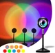 Проекційний світильник Sunset Lamp RGB з USB 16 кольорів заходу сонця світанку з пультом - зображення 1