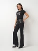 Футболка хлопковая женская Jadea 4227 1 (XS) Черная (ROZ6501010880) - изображение 2