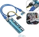 Райзер для видеокарт Dynamode PCI-E x1 to 16x 60cm USB 3.0 Cable SATA to 6Pin Power v.006C - изображение 5