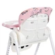 Дитячий складний стільчик для годування на колесах BAMBI M 5673-8 сидіння екошкіра, Біло-рожевий - зображення 4