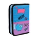 Пенал школьный 1Вересня Pink and Blue Cats "Котики" 21х13х4 см 1 отделение с 2 отворотами каркасный на молнии голубой с фиолетовым HP-04 (533456) - изображение 2