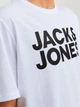 Футболка хлопковая длинная мужская Jack & Jones 12151955 2XL Белая (5715102186457) - изображение 5