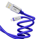 Кабель для заряджання та обміну даними USB YOKI YK-UL61 ULTRA Series USB/Lightning 12W (2.4A/5V) 1.2m Blue - зображення 7