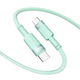 Кабель для зарядки и обмена данными USB YOKI YK-ST41 STYLE Series Type-C to Type-C 60W (3A/20V) 1.2m Зеленый - изображение 4