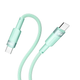 Кабель для зарядки и обмена данными USB YOKI YK-ST41 STYLE Series Type-C to Type-C 60W (3A/20V) 1.2m Зеленый - изображение 6