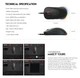 Игровая мышь Fantech UX-3 V2 HELIOS PixArt 3389, 400IPS, 50G, 1600DPI Black - изображение 7