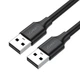 USB кабель USB на USB папа-папа UGREEN Extension Data Cable (1m, 480 Mbit/s, USB 2.0, 2A). Black - изображение 1