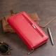 Вертикальный вместительный кошелек из кожи женский ST Leather 19306 красный - изображение 10