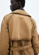 Тренч с эффектом потертости MANGO 67086315-CHAMPU-LM Коричневый S UA000104 - изображение 7