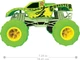 Хот Вилс Монстр Трак Hot Wheels Monster Trucks 1:15 Scale Gunkster RC Truck HTP15 - изображение 2