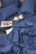 Комплект постельного белья Moon&Star Детский 110х140 наволочки 2х40х40 Delfi Blue Satin Stripe (MS-830000172) - изображение 6