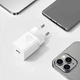 Мережевий зарядний пристрій Baseus 20W Super Si Type-C 3A із кабелем Type-C to Lightning 1м White - зображення 6