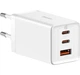 Сетевое зарядное устройство BASEUS GaN5 PRO Quick Charger 65W 1USB+2Type-C 5A White - изображение 3