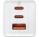 Сетевое зарядное устройство BASEUS GaN5 PRO Quick Charger 65W 1USB+2Type-C 5A White - изображение 4