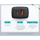 Сетевое зарядное устройство Baseus 20W Compact Quick Charger USB+Type-C QC3.0+PD3.0 3A Black (CCXJ-B01) - изображение 8