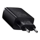 Мережевий зарядний пристрій BASEUS Compact Fast Charger 30W 2USB+Type-C 3A Black - зображення 5