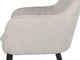 Кресло обеденное мягкое стул Intarsio EMILY черный каркас/беж ткань - изображение 5