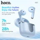 Наушники беспроводные Bluetooth HOCO EQ7 TWS |BT5.3, 40/300mAh, 7h| Blue - изображение 2