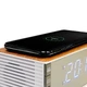 Часы настольные с радио, будильником, USB и беспроводной зарядкой Technoline WT487 Wireless Mobile Charging White/Brown - изображение 4