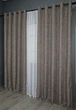 Комплект штор на люверсах VR-Textil Лен мрамор Pavliani № 1373ш 150х250 см 2 шт Коричнево-серый (37-0046) - изображение 4