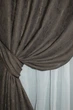 Комплект штор на люверсах VR-Textil Льон мармур Pavliani № 1288ш 150х250 см 2 шт Темне какао (37-0039) - зображення 5