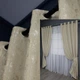 Комплект штор на люверсах VR-Textil Лен мрамор Pavliani № 1368ш 150х250 см 2 шт Бежево-серый (37-0045) - изображение 1