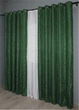 Комплект штор на люверсах VR-Textil Льон мармур Pavliani № 1363ш 150х250 см 2 шт Зелений (37-0049) - зображення 4