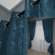 Комплект штор на люверсах VR-Textil Лен мрамор Pavliani № 1365ш 150х250 см 2 шт Синий (37-0050) - изображение 1