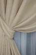 Комплект штор на люверсах VR-Textil Лен мрамор Pavliani № 1170ш 150х250 см 2 шт Бежевый (37-0048) - изображение 5