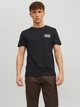 Футболка хлопковая длинная мужская Jack & Jones 12151955 M Черная (5714487087984) - изображение 1