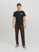 Футболка хлопковая длинная мужская Jack & Jones 12151955 M Черная (5714487087984) - изображение 3