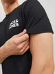 Футболка хлопковая длинная мужская Jack & Jones 12151955 M Черная (5714487087984) - изображение 5
