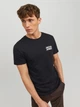 Футболка хлопковая длинная мужская Jack & Jones 12151955 M Черная (5714487087984) - изображение 6