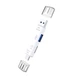 Багатофункціональний адаптер хаб кардрідер 5в1 Type-C Android USB 2.0 White - изображение 3