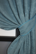 Комплект коротких штор VR-Textil Льон мармур Pavliani № 1369ш 130х170 см 2 шт Лазурний (35-0045) - зображення 3