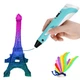 Мастерство в вашей руке: 3D Pen-3 с LCD дисплеем и 10 трафаретами Синяя - изображение 2
