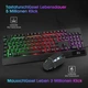 Набір геймерської клавіатури та миші Rii RK400 з RGB-підсвічуванням QWERTZ (німецька розкладка) - зображення 3