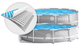Каркасний басейн Intex 26716-2 Prism Frame Pool 366 х 99 см з фільтр-насосом,сходами,тентом та підстилкою 8592 літ - зображення 4
