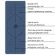 Коврик для йоги Marjari Yoga Basic 183x61x0.6 cм Blue - изображение 2