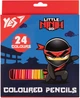 Карандаши цветные YES Ninja 24 цвета (5056574430779) - изображение 1
