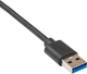 USB-хаб Akyga USB Type-A до 4 x Type-A 5-портовий 15 см Black (AK-AD-33) - зображення 3