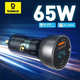 Автомобильное зарядное устройство Baseus Particular Digital Display QC+PPS Car Charger 65W - изображение 1