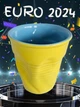 Стакан мятый желто-голубой, h-11 см 375 мл. - изображение 3