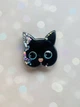 Держатель для смартфона / планшета попсокет Popsocket с плавающими блестками (Кот черный) - изображение 1