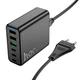 Зарядне мережеве Hoco C133A 3хUSB/3хType-C PD75W+ QC3.0 адаптер швидка зарядка для телефону/смартфону/пристроїв Чорний - зображення 3