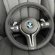 Руль для BMW в M-стиле с подушкой безопасности, с лепестками. Черный/ кожа, матовый - изображение 2