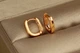 Серьги Xuping Jewelry тонкий овал 1 см золотистые - изображение 1