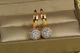 Сережки Xuping Jewelry Іней з родієм 2,1 см золотисті - зображення 1