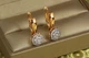 Сережки Xuping Jewelry Іней з родієм 2,1 см золотисті - зображення 3