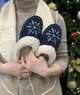 Женские домашние тапочки утепленные мехом Litma, комнатные синие 41 - изображение 6